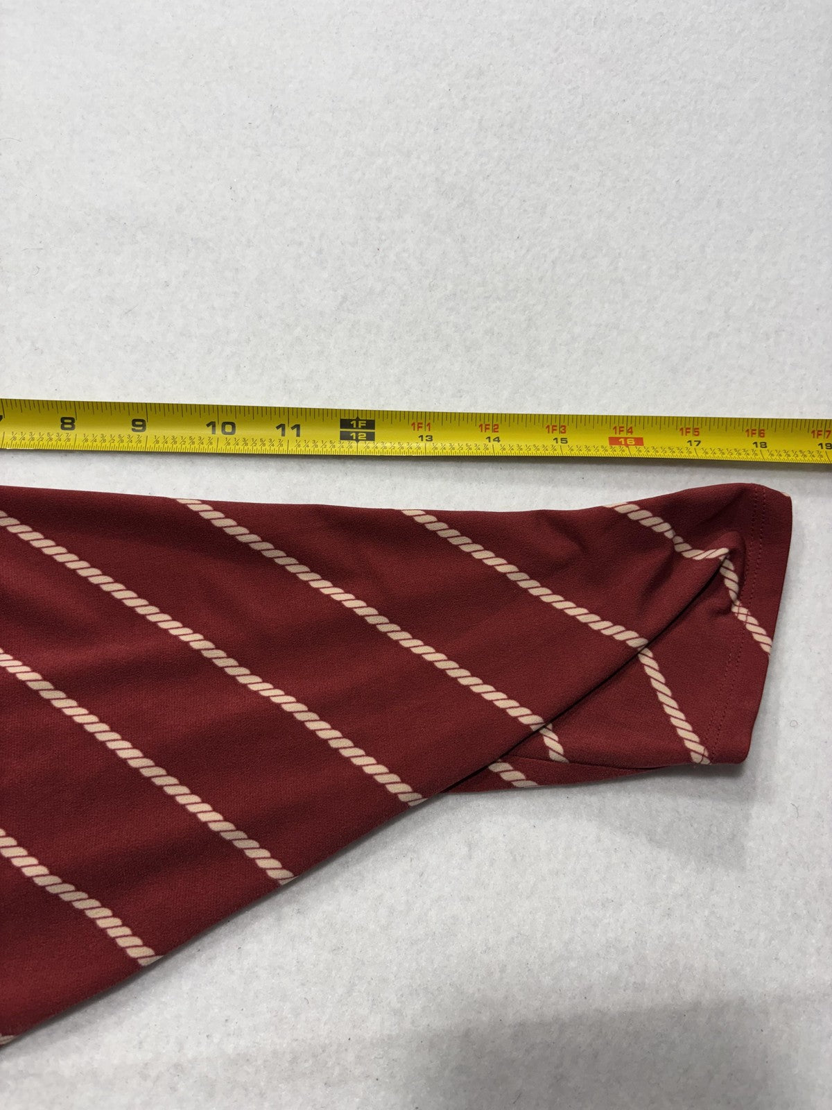 Lane Bryant Dress Womens 22/24 Red Stripe V Neck Wrap Belted 3/4 Sleeve Jersey