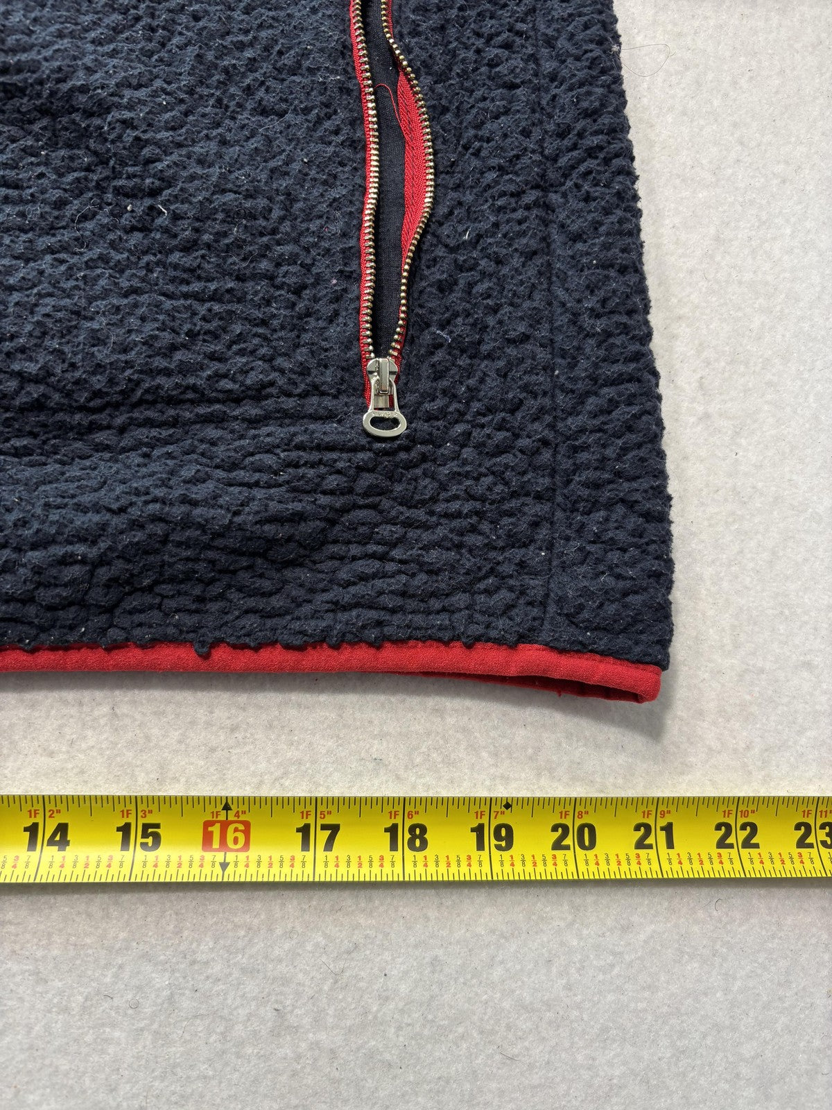 Tommy Hilfiger Jacket Mens Large Blue Sherpa Fleece Full Zip Outdoor Windbreaker