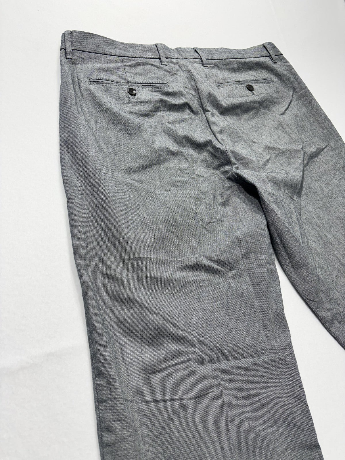 Banana Republic Chino Pants Mens 36x34 Gray Straight Fit Chambray Casual Work