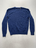 Polo Ralph Lauren Sweater Mens Small Blue Cotton Knit Crew Neck Pullover RLMWB