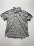 Columbia Shirt Mens Large Gray Desert Print Short Sleeve Button Up Cotton Casual