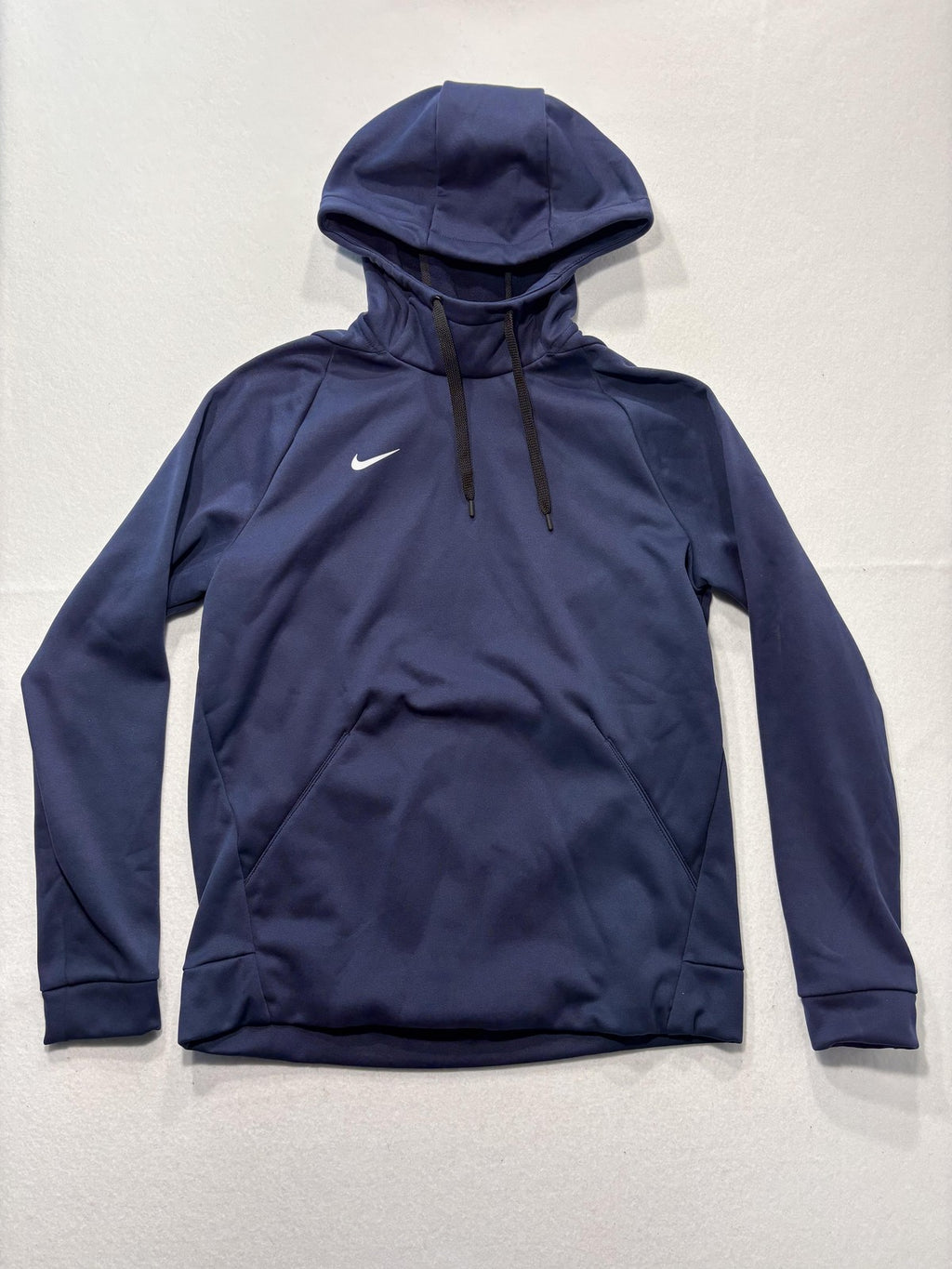 Nike Dri-FIT Hoodie Mens Medium Blue Fleece Pullover Athletic Training Logo