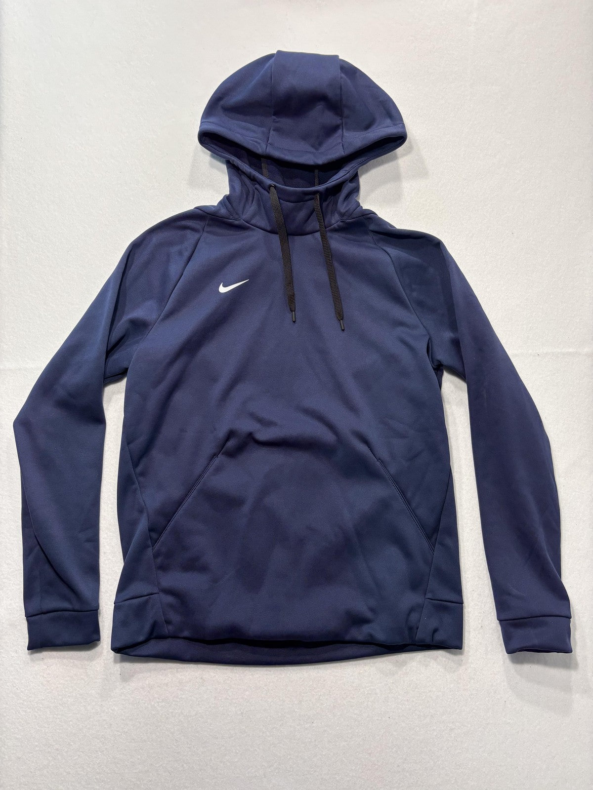 Nike Dri-FIT Hoodie Mens Medium Blue Fleece Pullover Athletic Training Logo