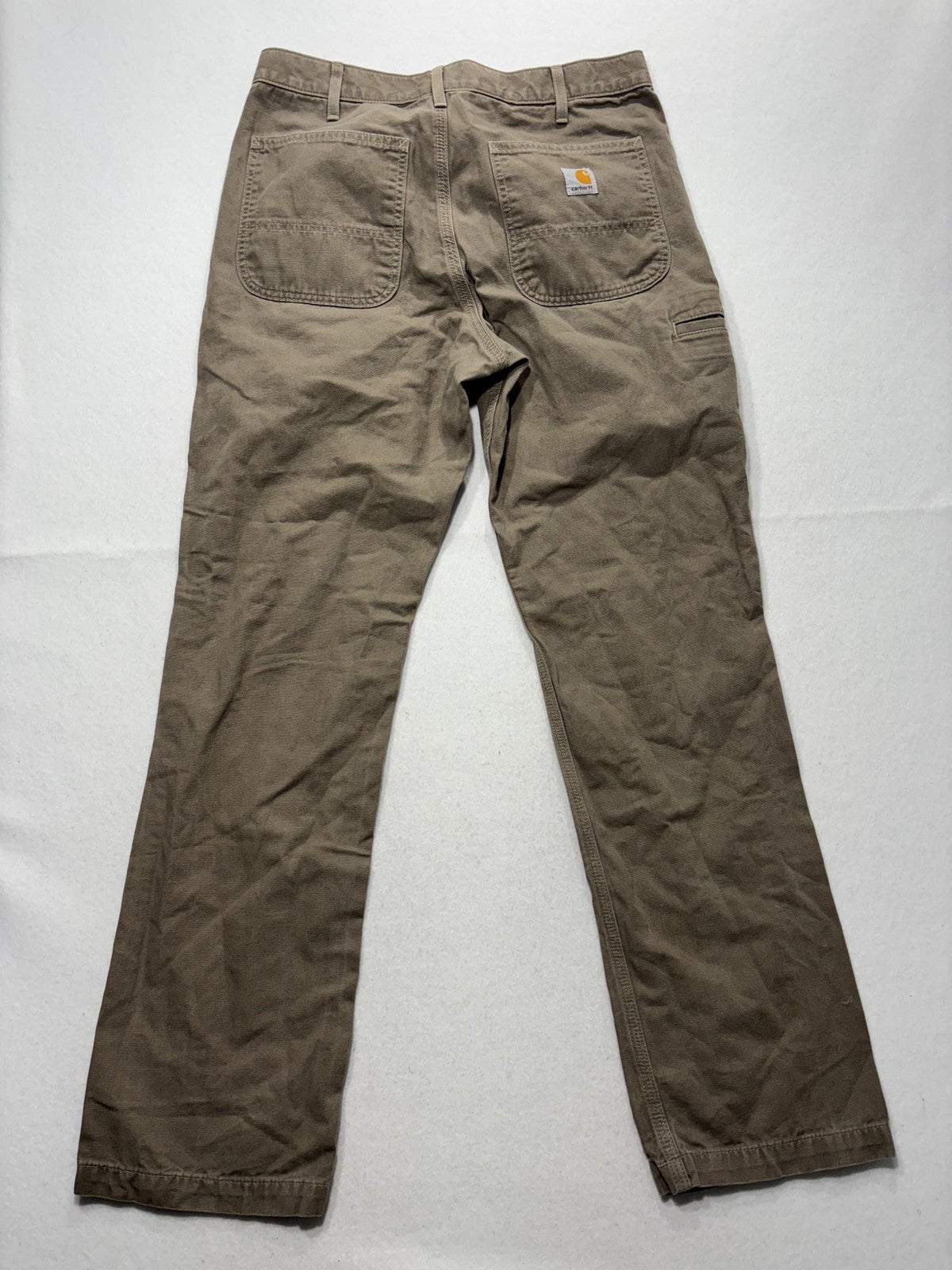 Carhartt Carpenter Pants Mens 32x34 Beige Relaxed Fit Canvas Workwear Casual