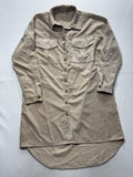 Live 4 Truth Shirt Dress Womens Medium Beige Corduroy Button Front Hi Low Hem