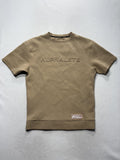 Alphalete Shirt Mens Small Beige Elements Embossed Logo Heavyweight Tee Athletic