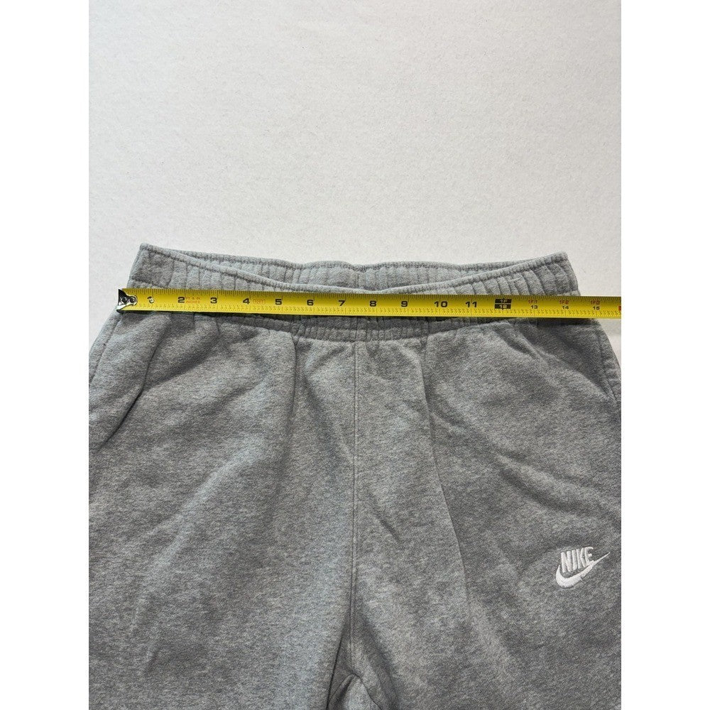 Nike Jogger Pants Mens Medium Gray Fleece Elastic Waist Tapered Athletic Pockets