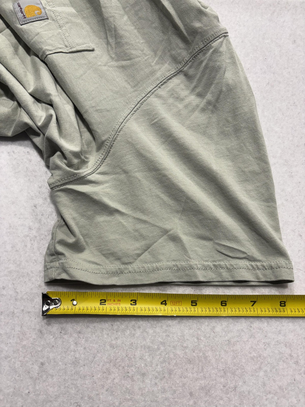 Carhartt Shirt Womens 2X Plus Green Crew Neck Short Sleeve Pocket Tee TK6122-W