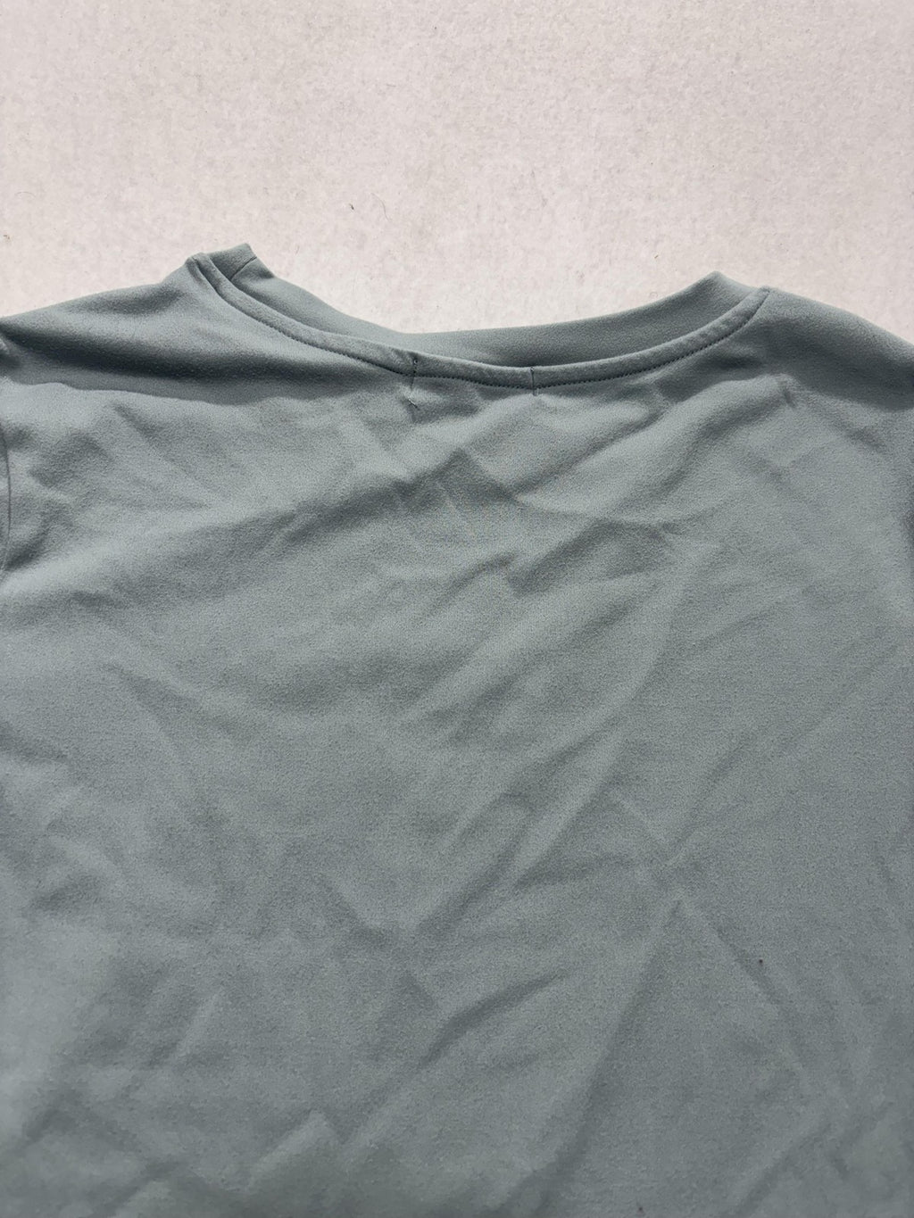 FRANKEE & SKYLARR Shirt Womens Large Green Crew Neck Short Sleeve Tee Stretch