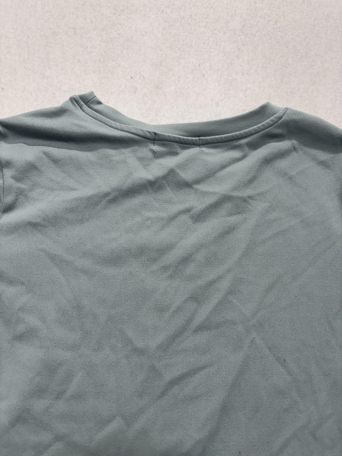 FRANKEE & SKYLARR Shirt Womens Large Green Crew Neck Short Sleeve Tee Stretch