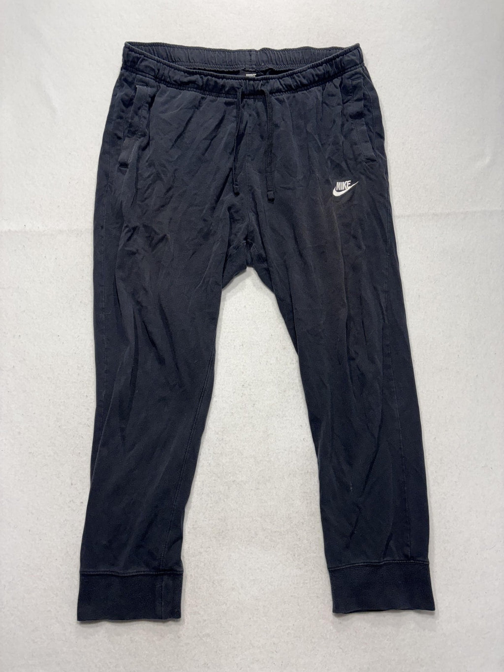 Nike Jogger Pants Mens XL Black Cotton Elastic Waist Tapered Athletic Pockets