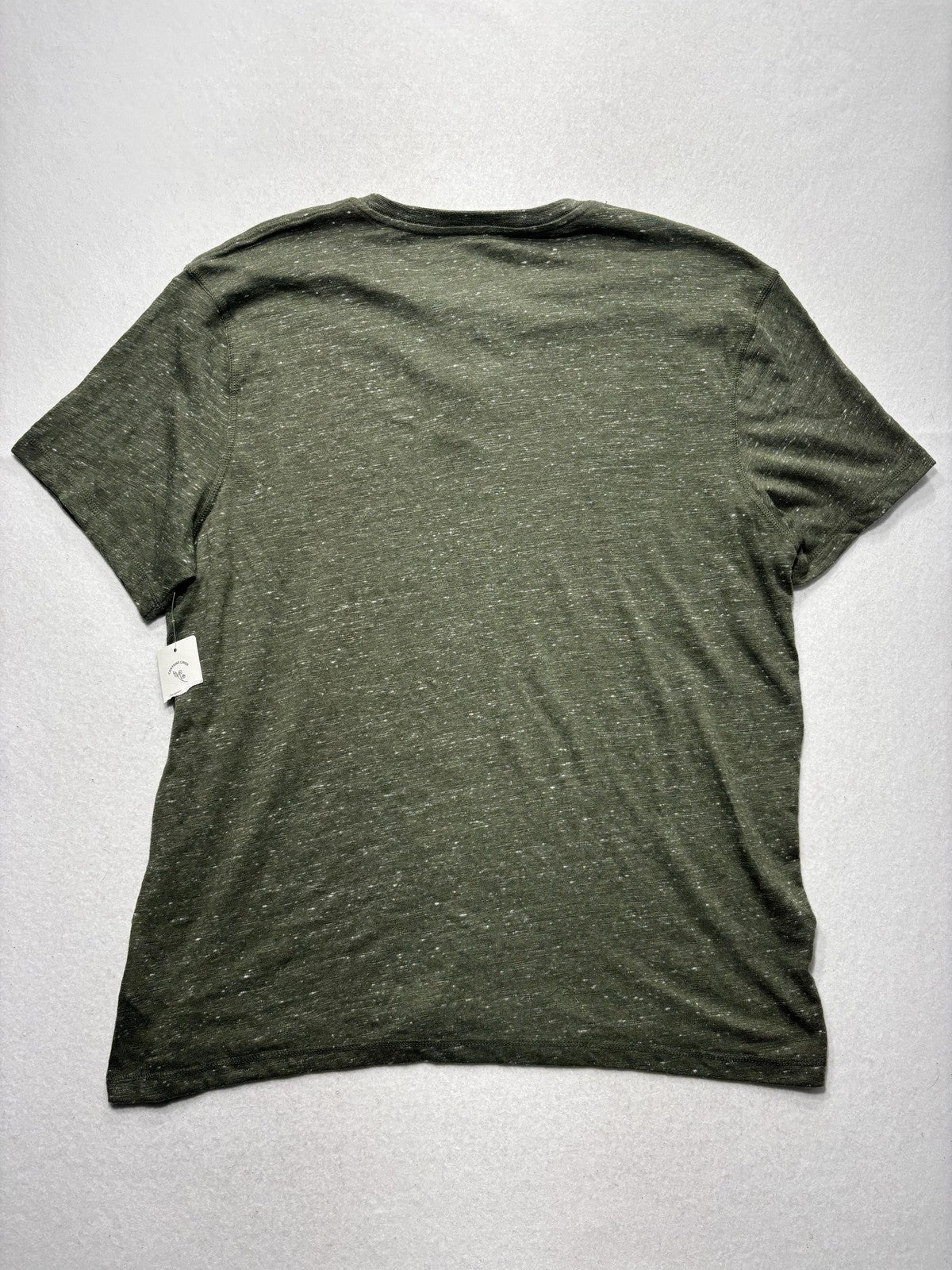 Lucky Brand Shirt Mens XL Green Slub Henley Short Sleeve Lightweight Jersey Tee