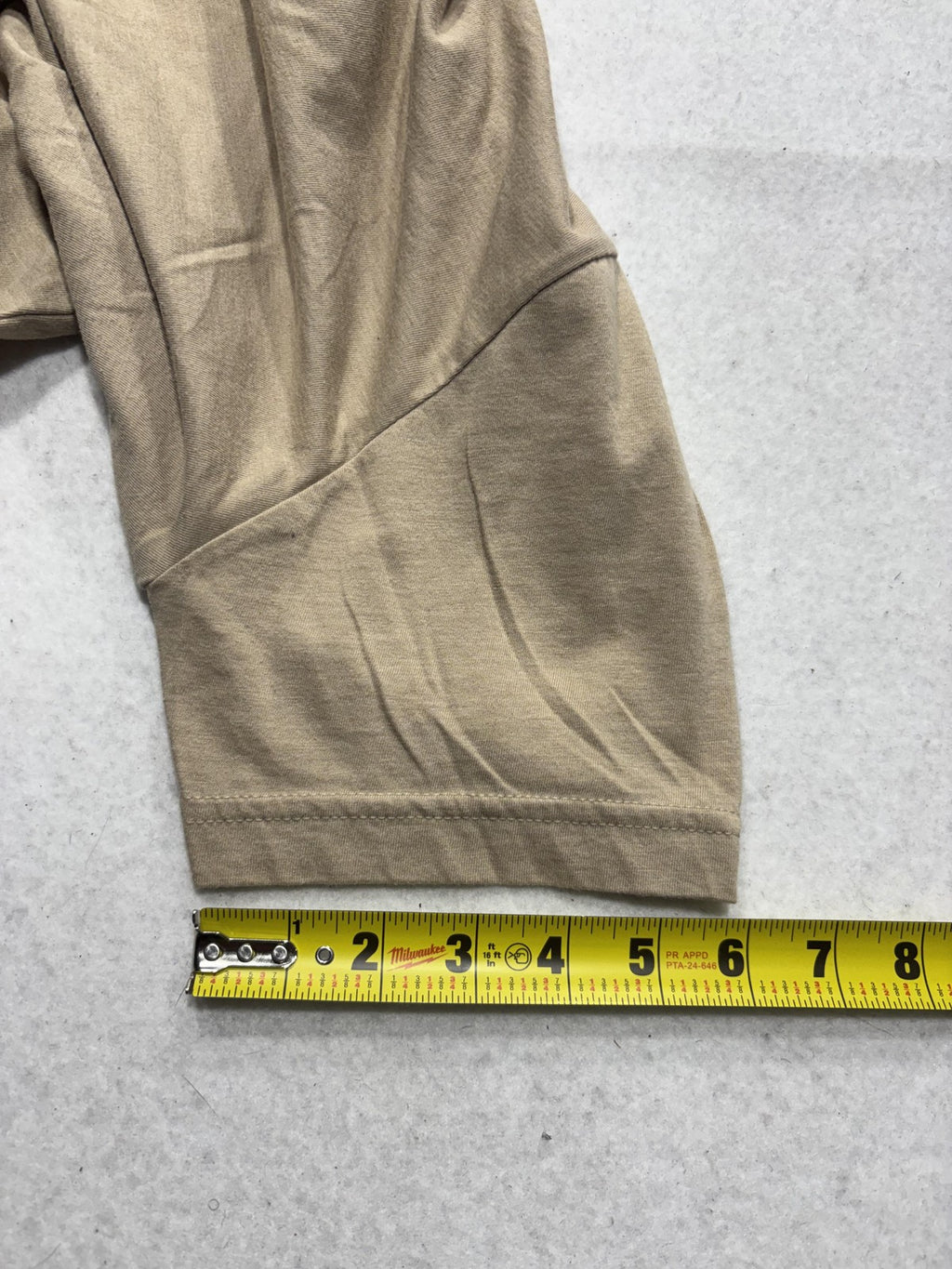 Bella + Canvas Shirt Mens Medium Beige Crew Neck Short Sleeve Basic Tee Casual