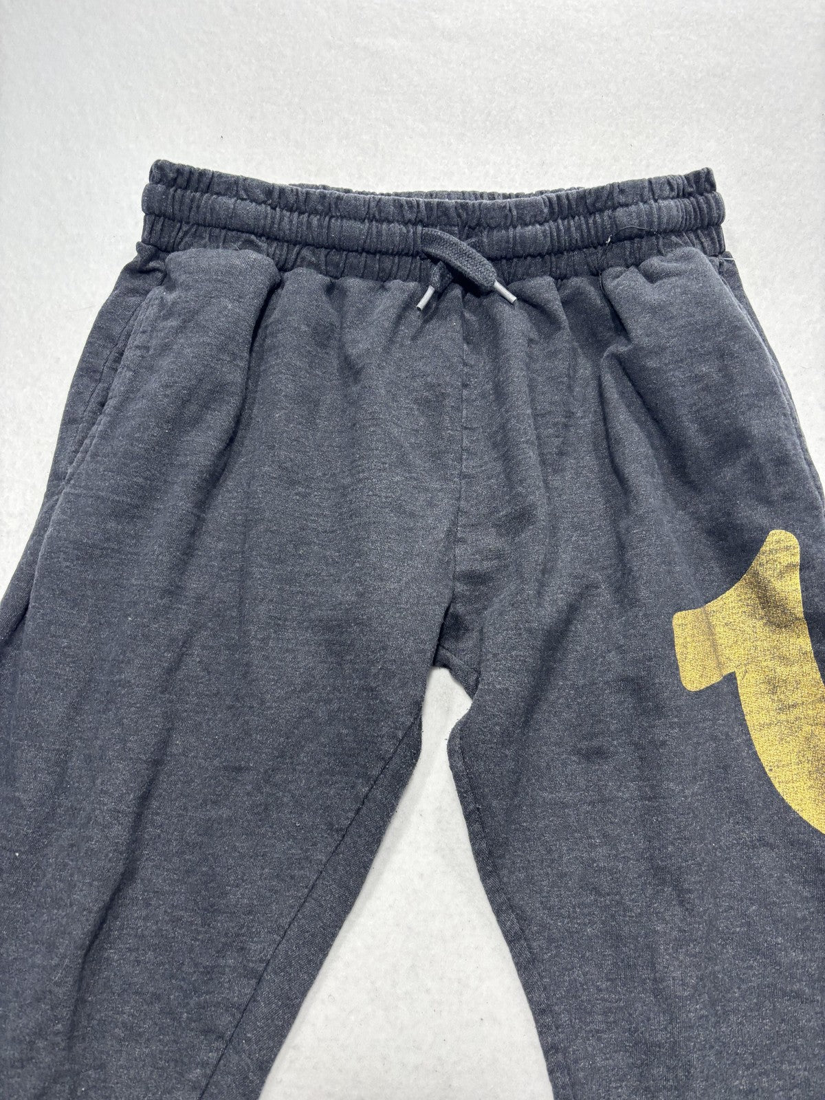 True Religion Sweatpants Mens Medium Gray Lounge Jogger Elastic Waist Logo