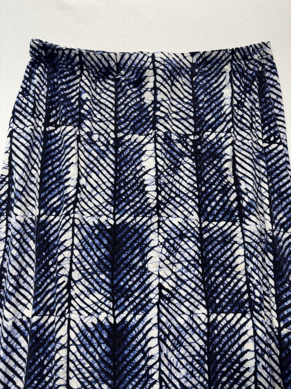 MICHAEL Michael Kors Skirt Womens 1X Plus Blue Geometric Print Maxi Long Jersey