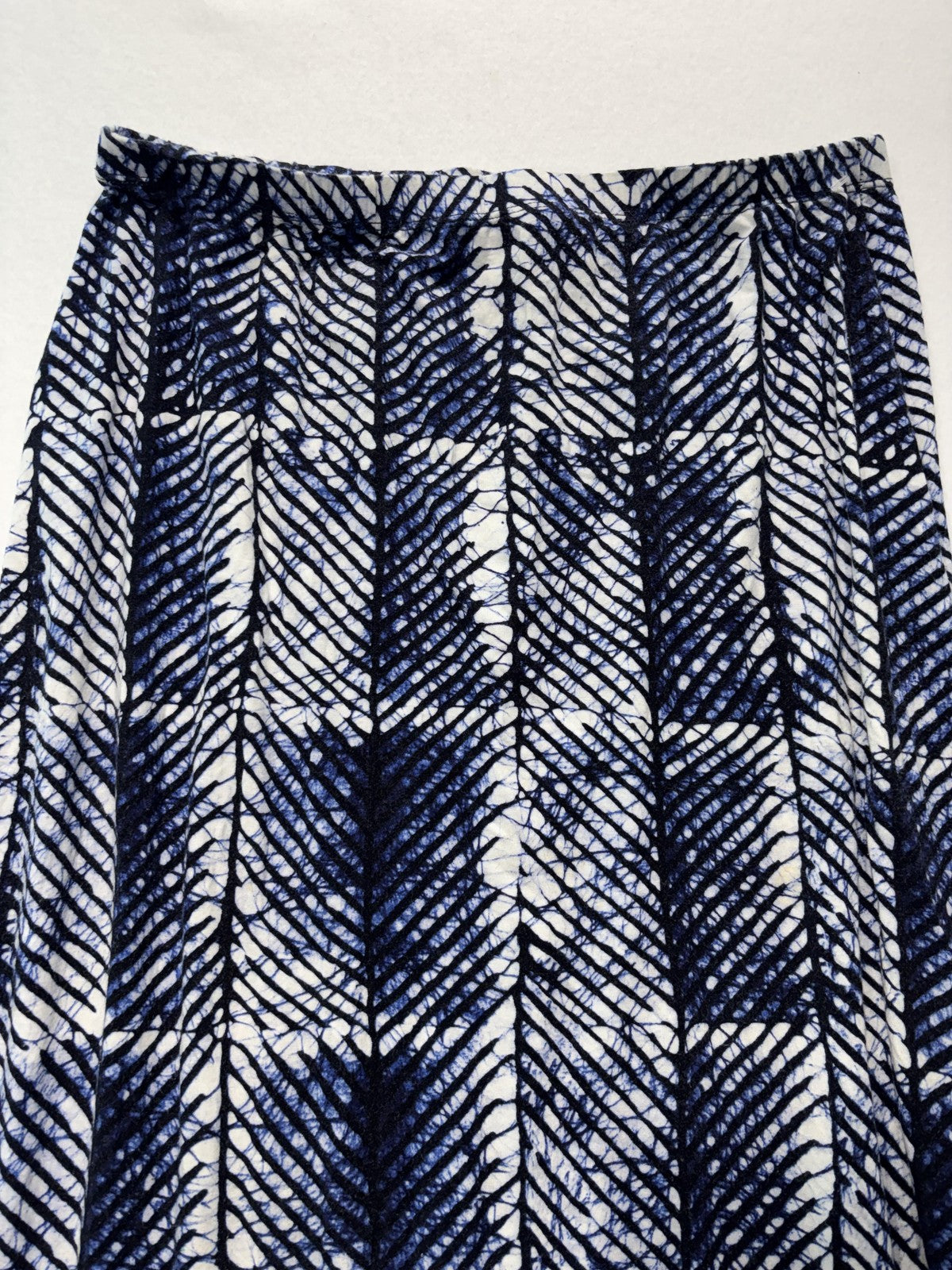 MICHAEL Michael Kors Skirt Womens 1X Plus Blue Geometric Print Maxi Long Jersey