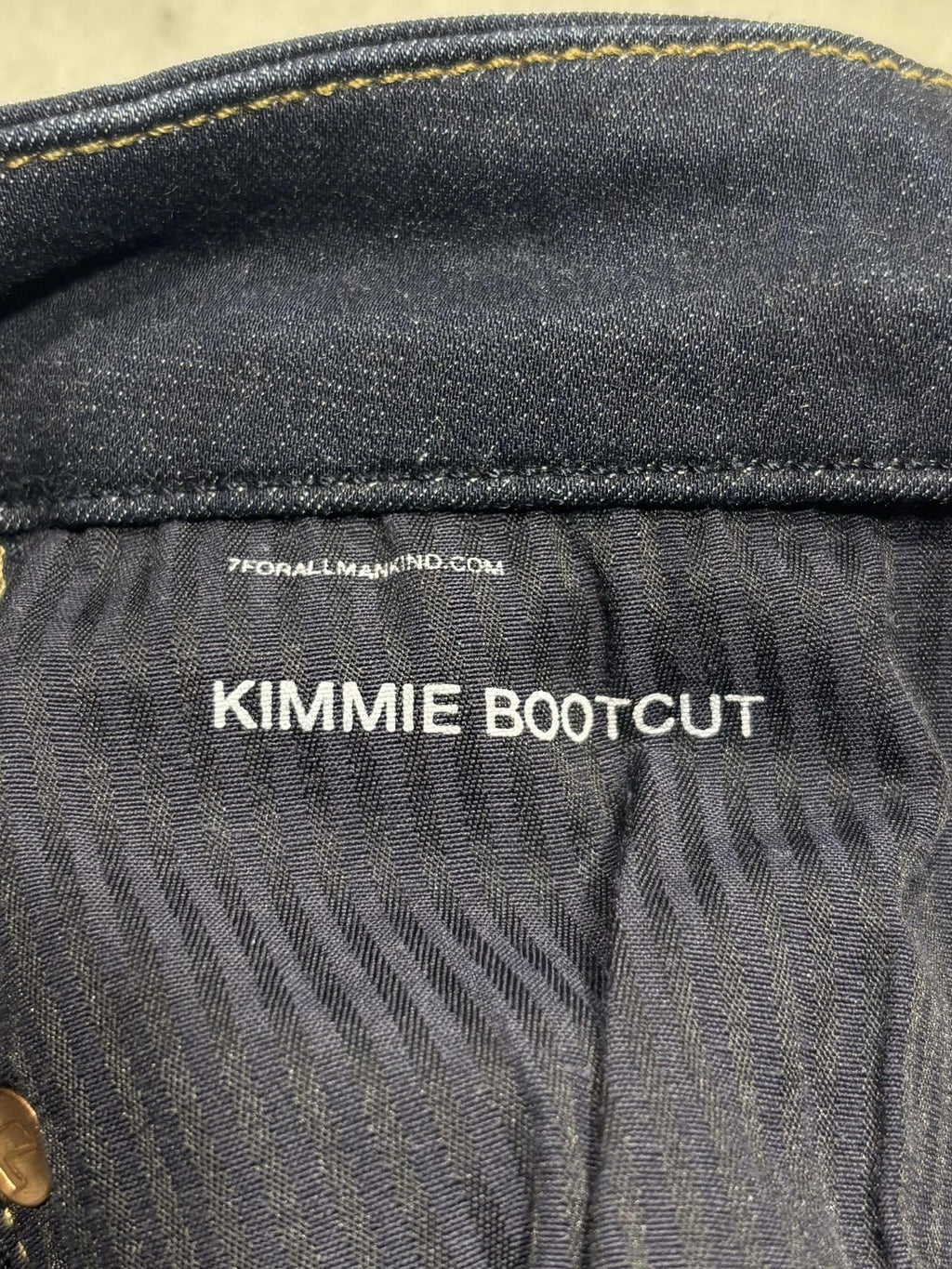 7 For All Mankind Kimmie Bootcut Jeans Womens 28 Blue Mid Rise Stretch 28x32