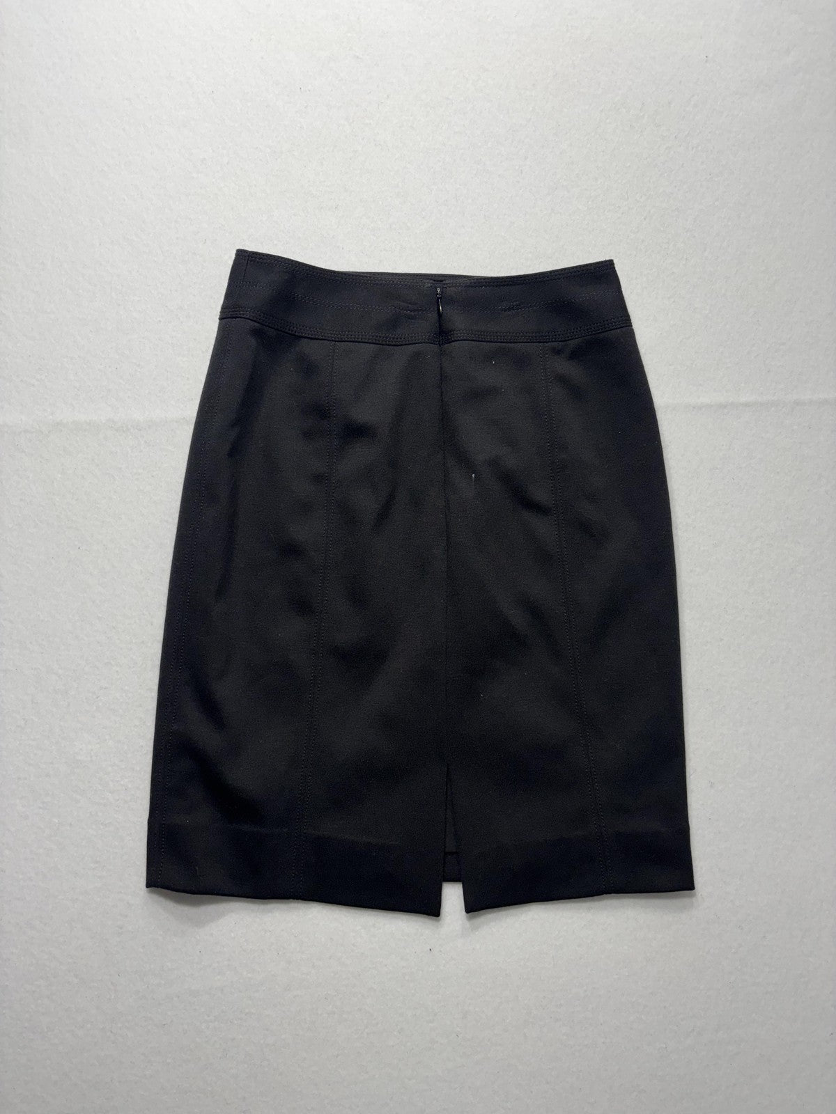 White House Black Market Skirt Womens 2 Black Stretch Pencil Knee Length Work