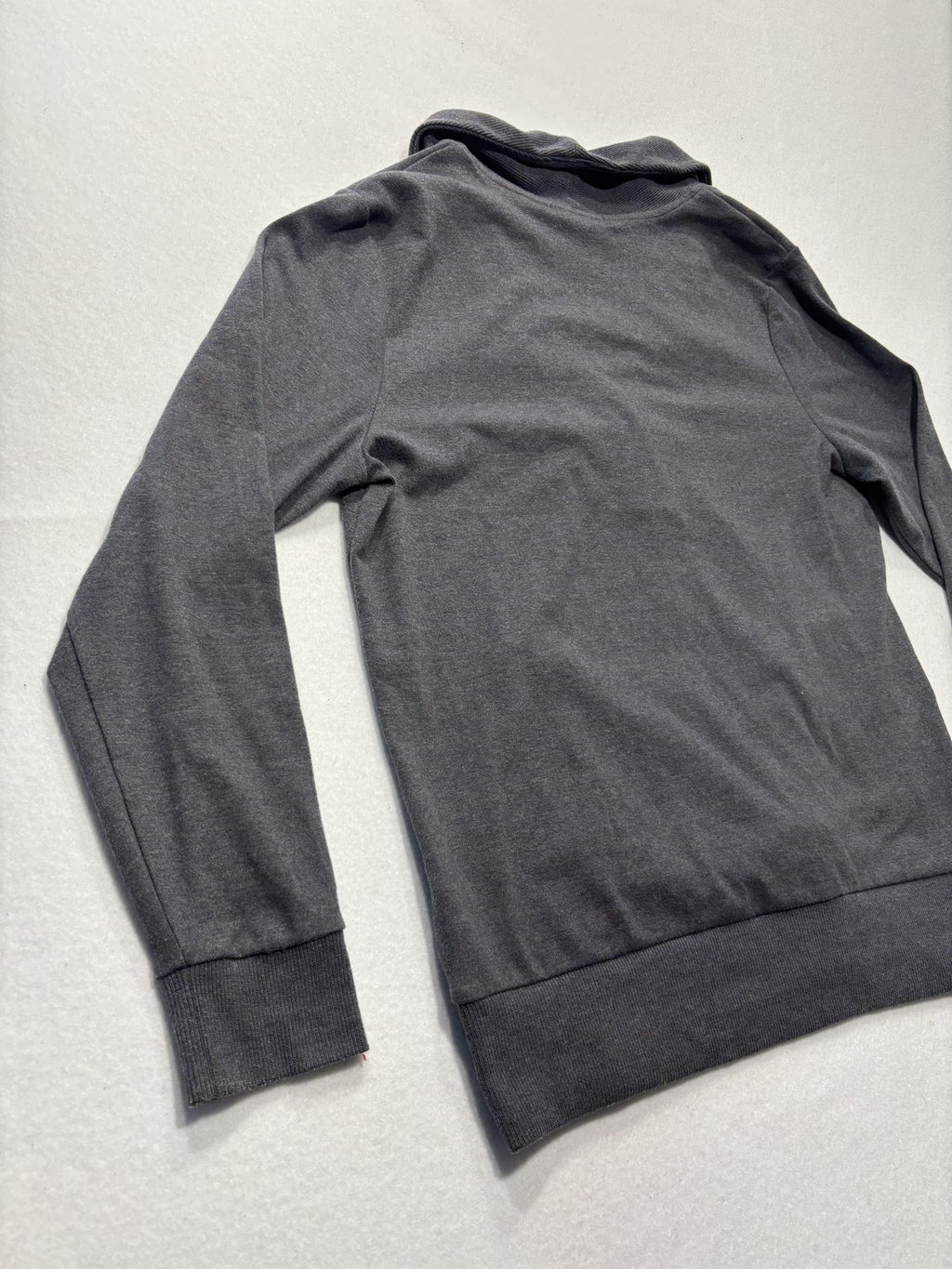 Banana Republic Sweatshirt Mens Large Gray Shawl Collar Henley Pockets Pullover
