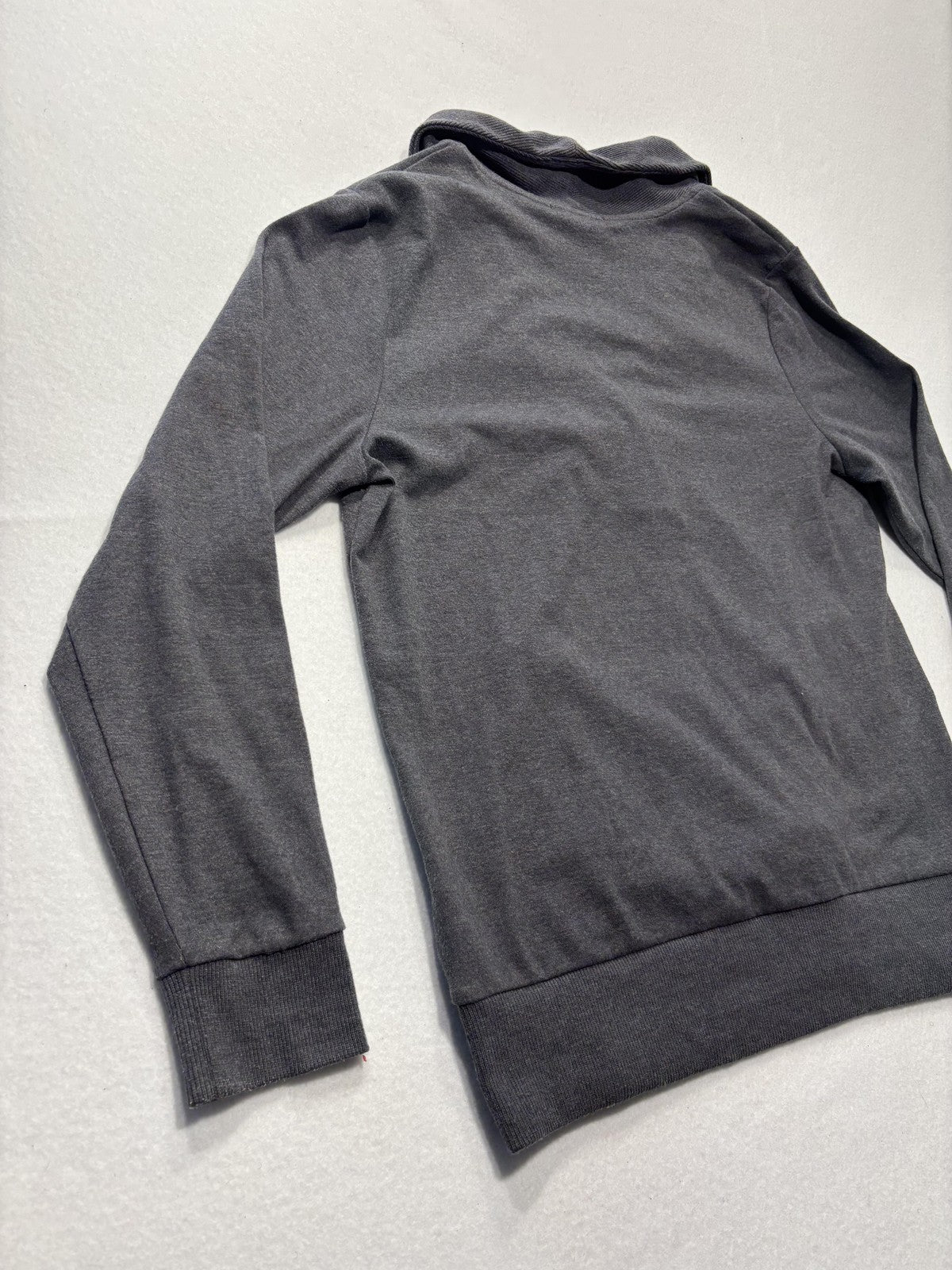 Banana Republic Sweatshirt Mens Large Gray Shawl Collar Henley Pockets Pullover