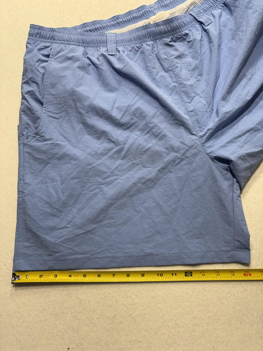 Columbia PFG Omni-Shade Swim Shorts Mens 2XL Blue Fishing Quick Dry Mesh Lined