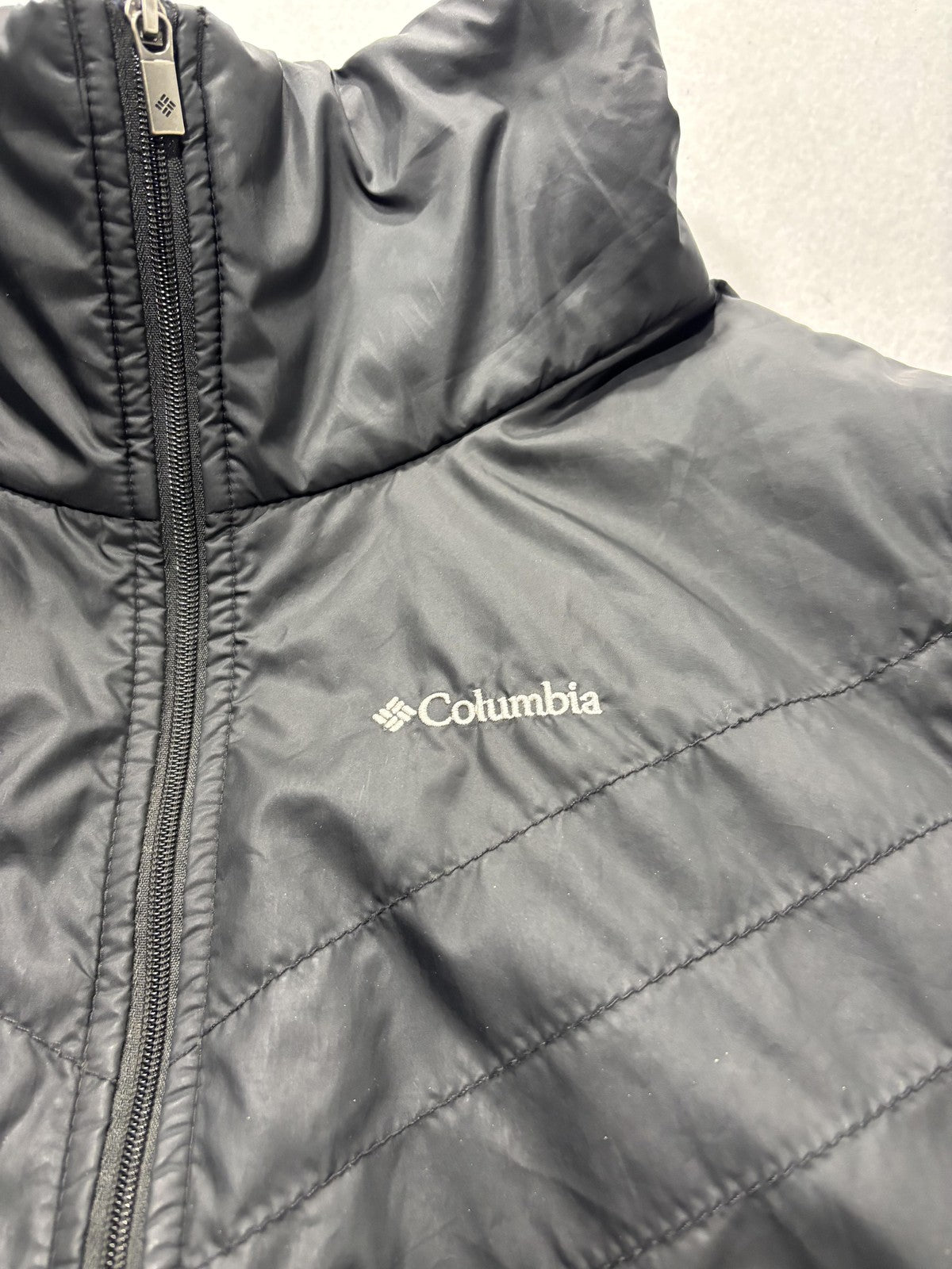 Columbia Vest Womens 2X Plus Black Quilted Insulated Full Zip Outdoor Casual