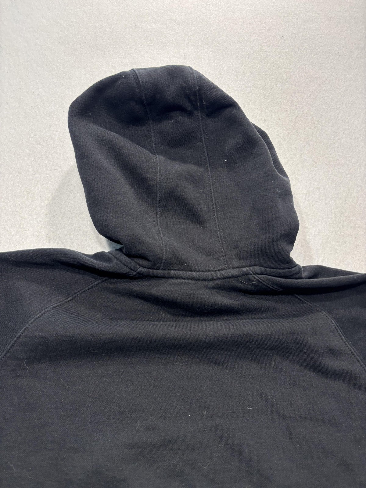 CSG Hoodie Mens Medium Black Fleece Pullover Kangaroo Pocket Solid Casual