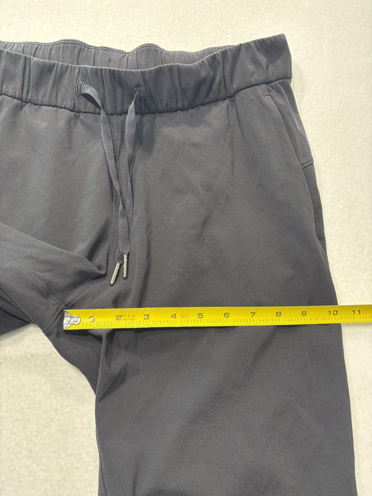 Lululemon Pants Womens 8 Black Cropped Elastic Waist Drawstring Athletic Lounge