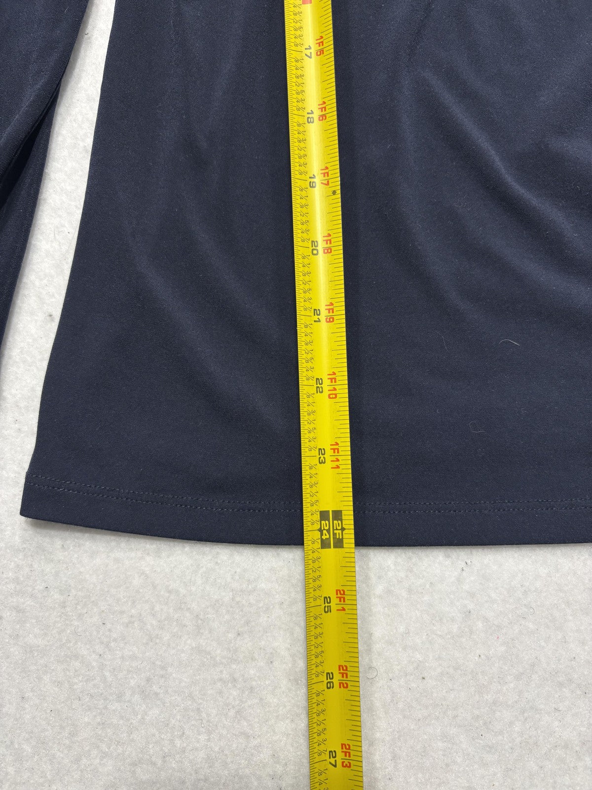 MICHAEL Michael Kors Blouse Womens Small Blue Round Neck Metal Bar Long Sleeve