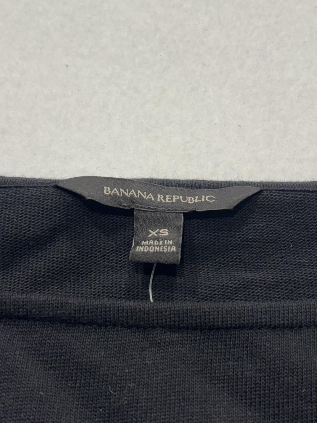 Banana Republic Top Womens XS Black Sequin Stripe Boat Neck Long Sleeve Party