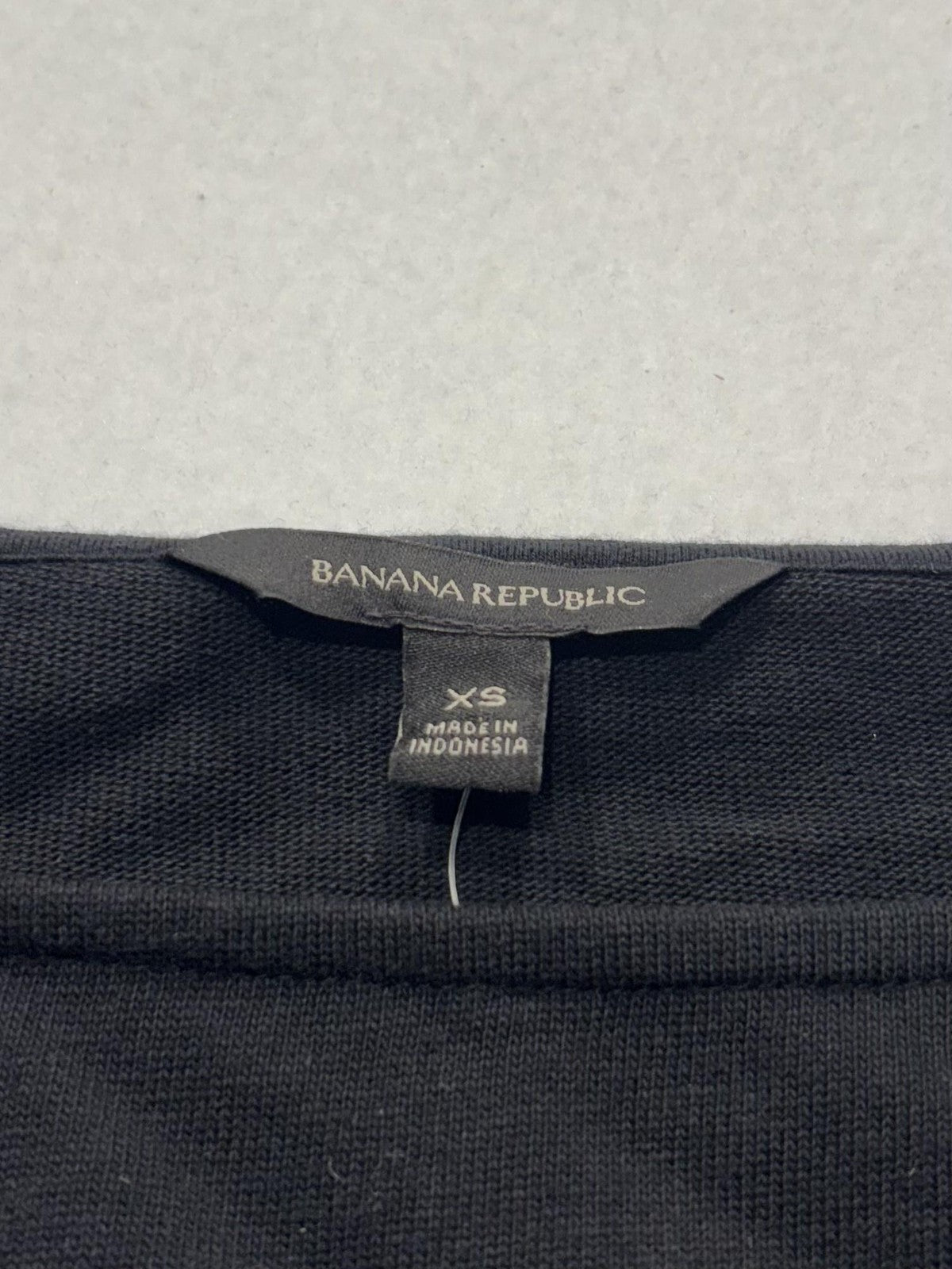 Banana Republic Top Womens XS Black Sequin Stripe Boat Neck Long Sleeve Party