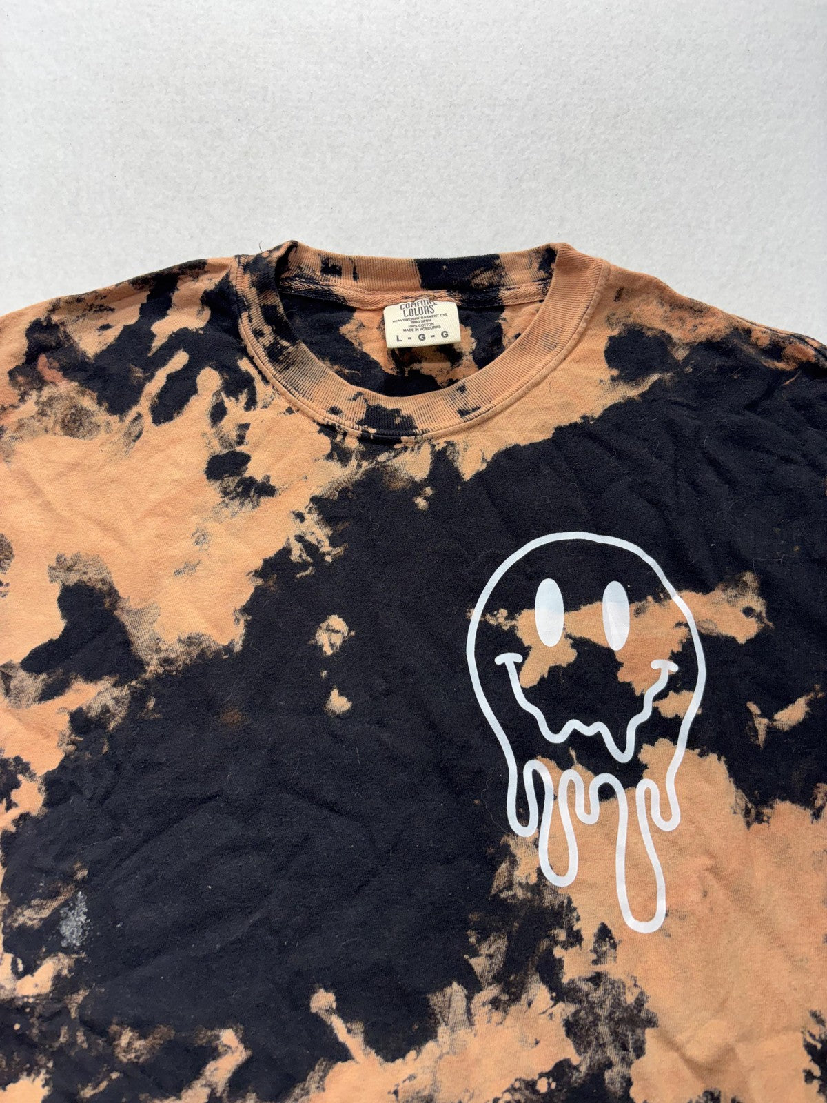 Comfort Colors Shirt Womens Large Black Baddie Moms Club Bleached Graphic Tee