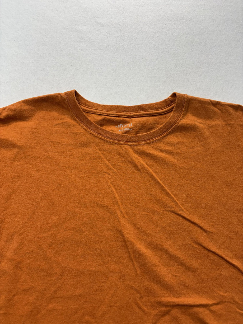 BCG Shirt Mens XL Orange Crew Neck Short Sleeve Basic Tee Cotton Casual Jersey