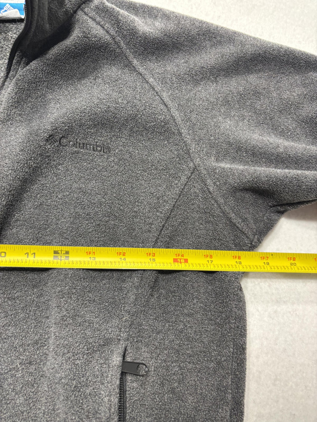 Columbia Jacket Womens S Gray Fleece Full Zip Stand Collar Pockets Soft Outdoor