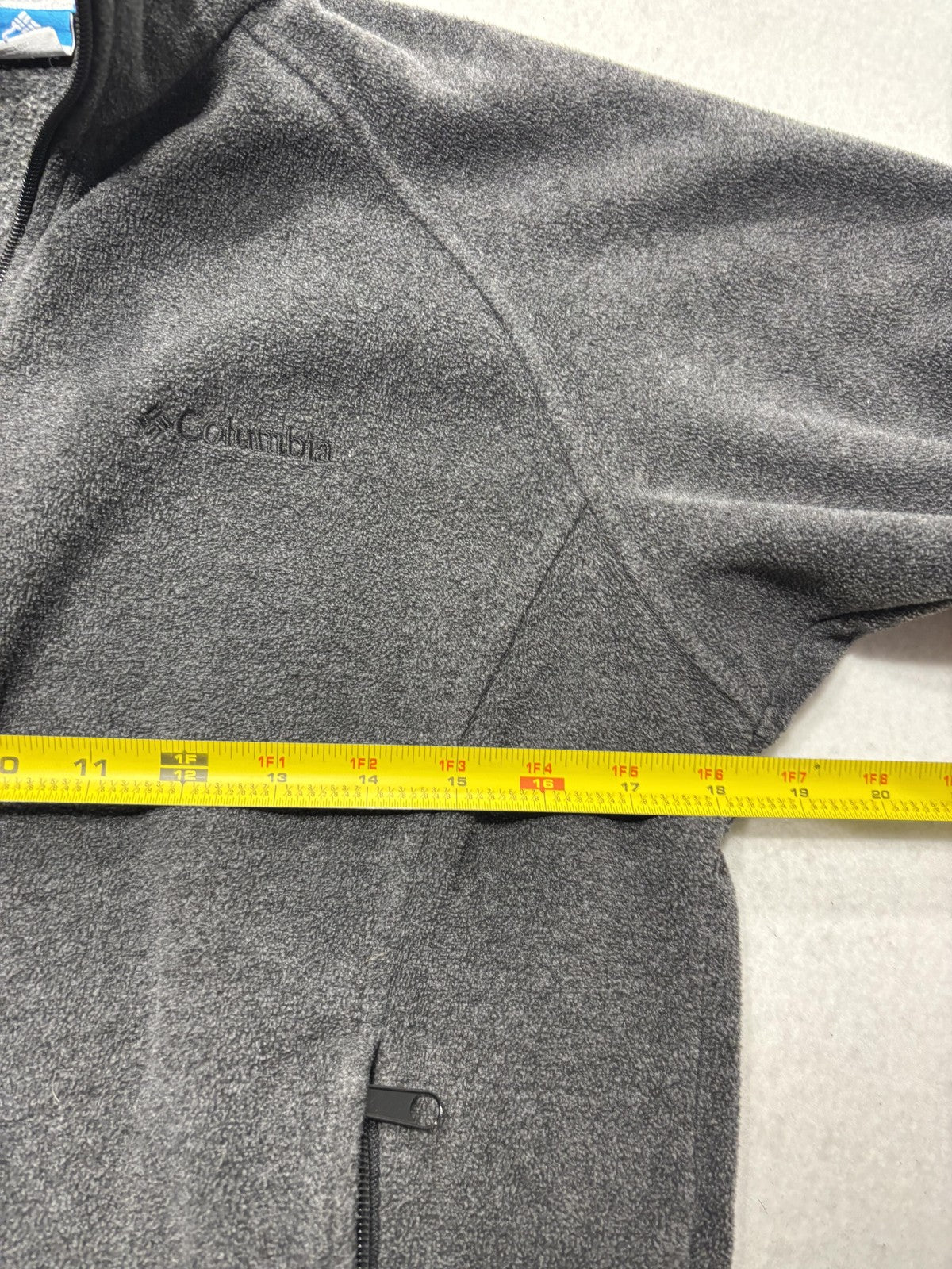 Columbia Jacket Womens S Gray Fleece Full Zip Stand Collar Pockets Soft Outdoor