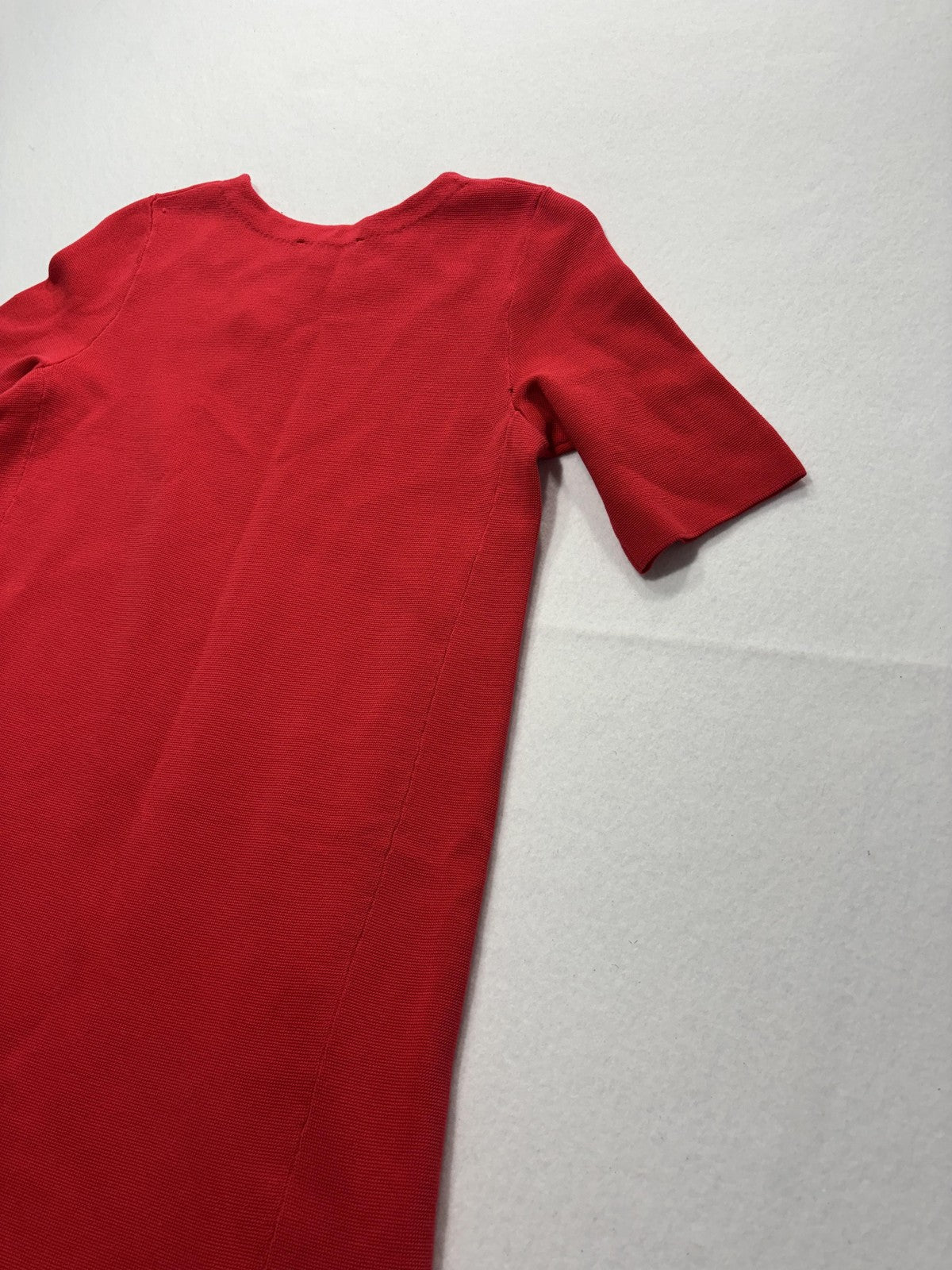 Ann Taylor T-Shirt Dress Womens Small Red Knit Crewneck Short Sleeve Cotton