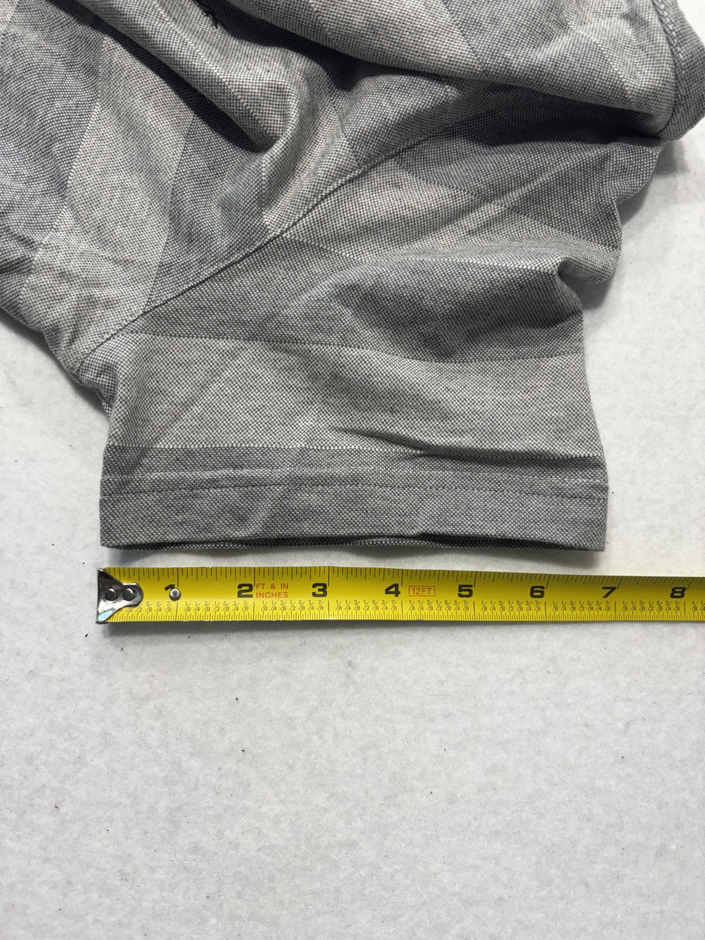 Michael Kors Shirt Mens Medium Gray Striped V Neck Cotton Short Sleeve Logo Tee