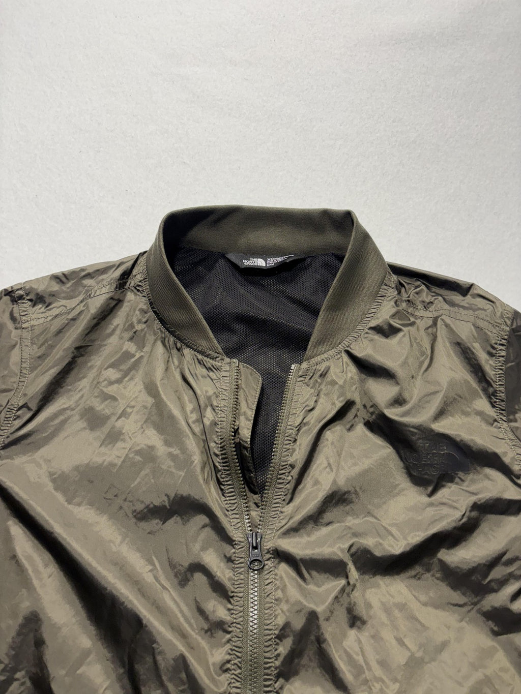 The North Face Jacket Womens Medium Green Nylon Bomber Full Zip Lightweight