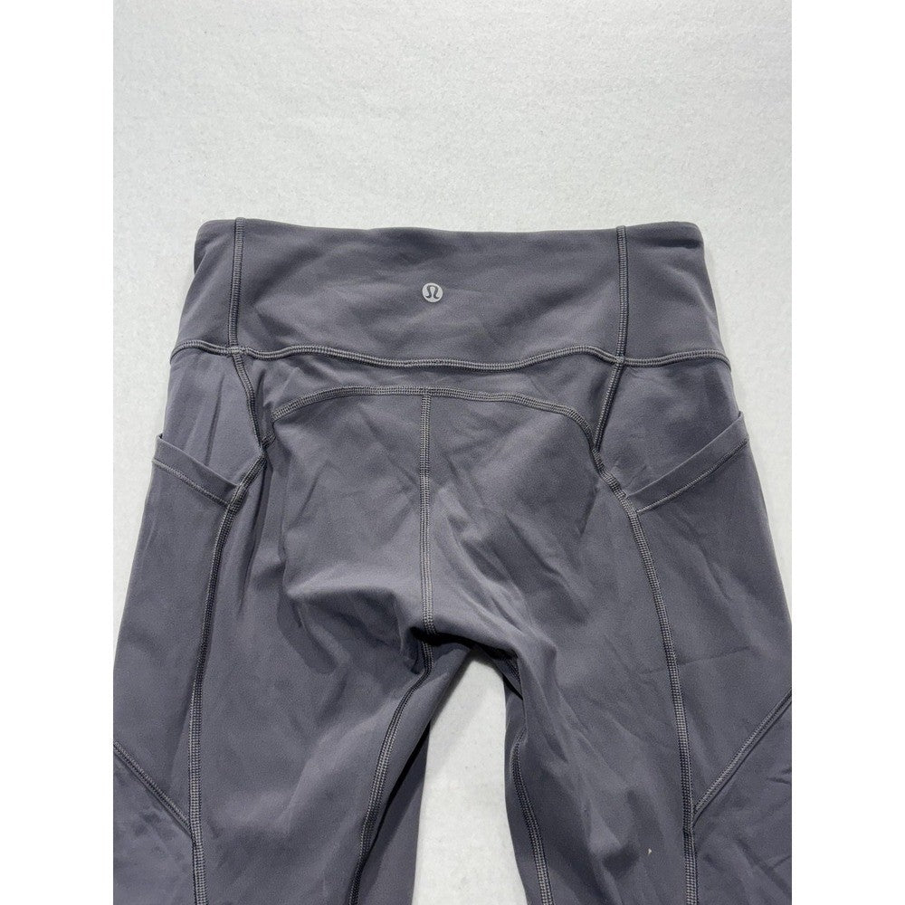 Lululemon Leggings Womens 6 Gray High Rise Cropped 23.5" Inseam Pocket Stretch