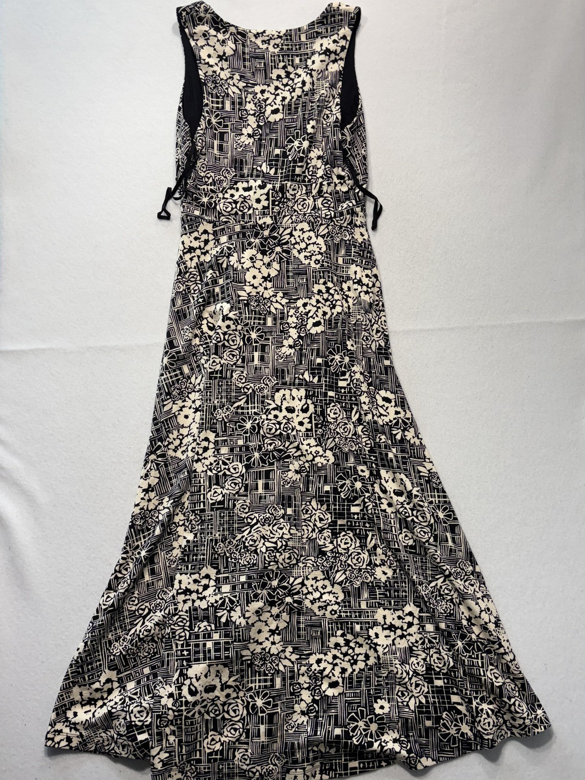 Maeve Dress Womens Small Black Floral V Neck Sleeveless Maxi Anthropologie Boho