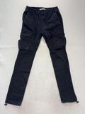 PacSun Mens Black Slim Tapered Cargo Jogger Pants Elastic Waist 28x28 XS