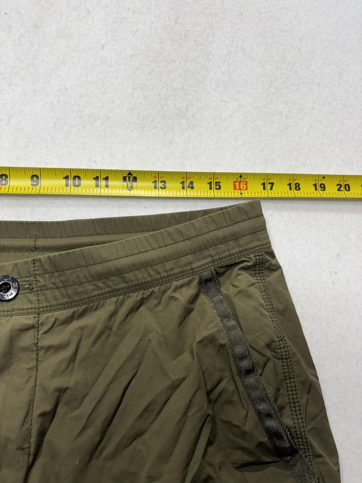 RLX Ralph Lauren Swim Trunks Mens Medium Green Cargo Board Shorts Quick Dry