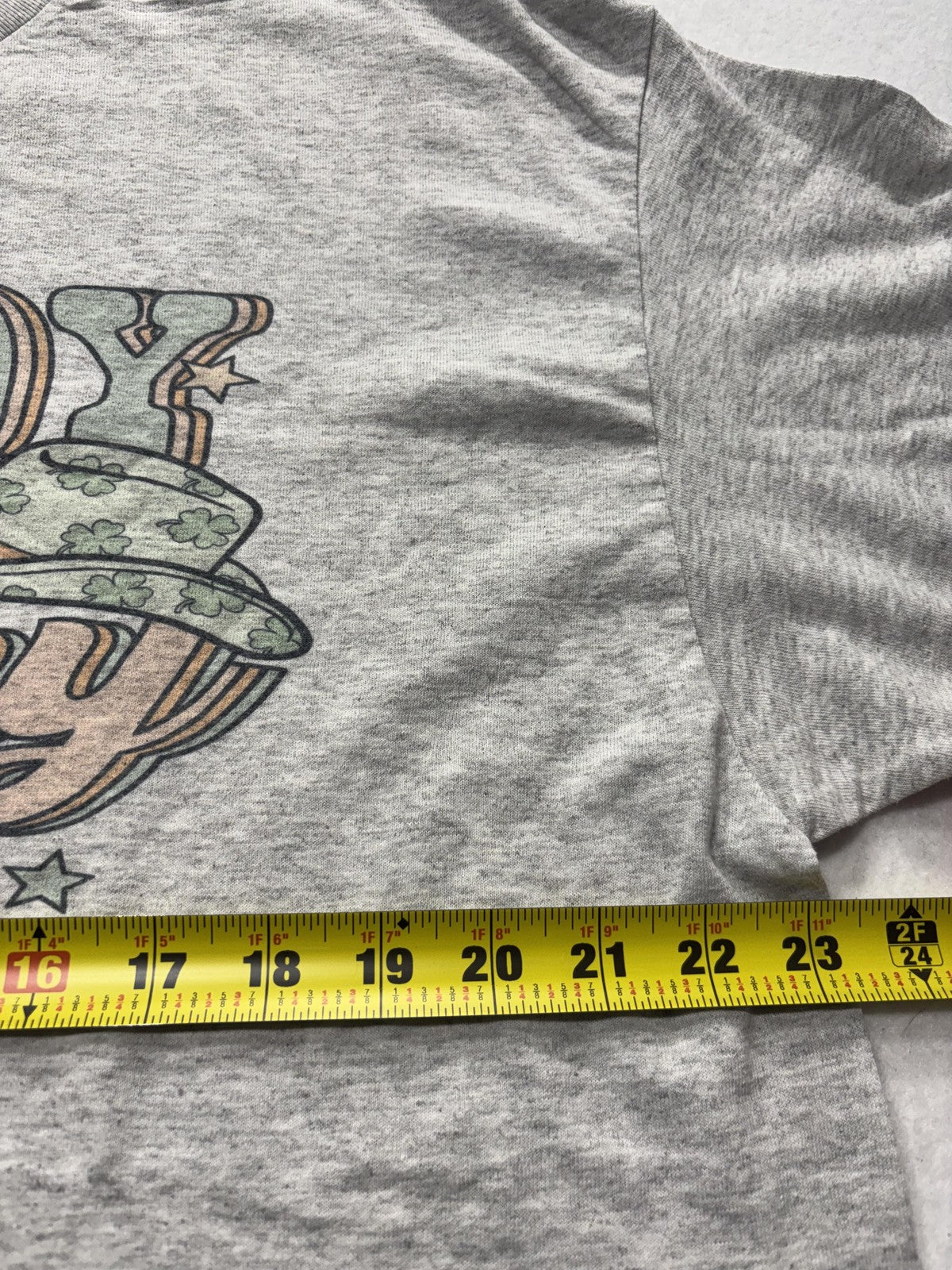 Gildan Mens XL Gray Howdy Go Lucky St Patricks Day Irish Graphic Tee DryBlend