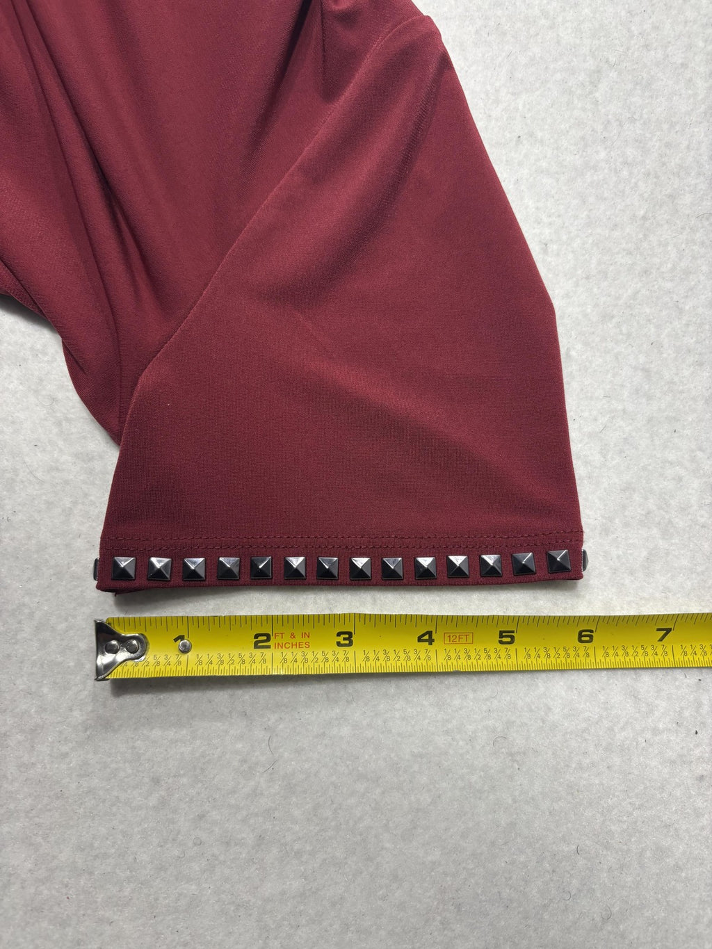 MICHAEL Michael Kors Shirt Womens Medium Red Studded Crew Neck Short Sleeve Tee