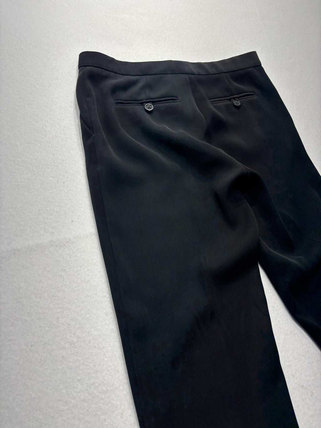 Theory Dress Pants Womens 6 Black Crepe Slim Ankle Lined Flat Front Work Career