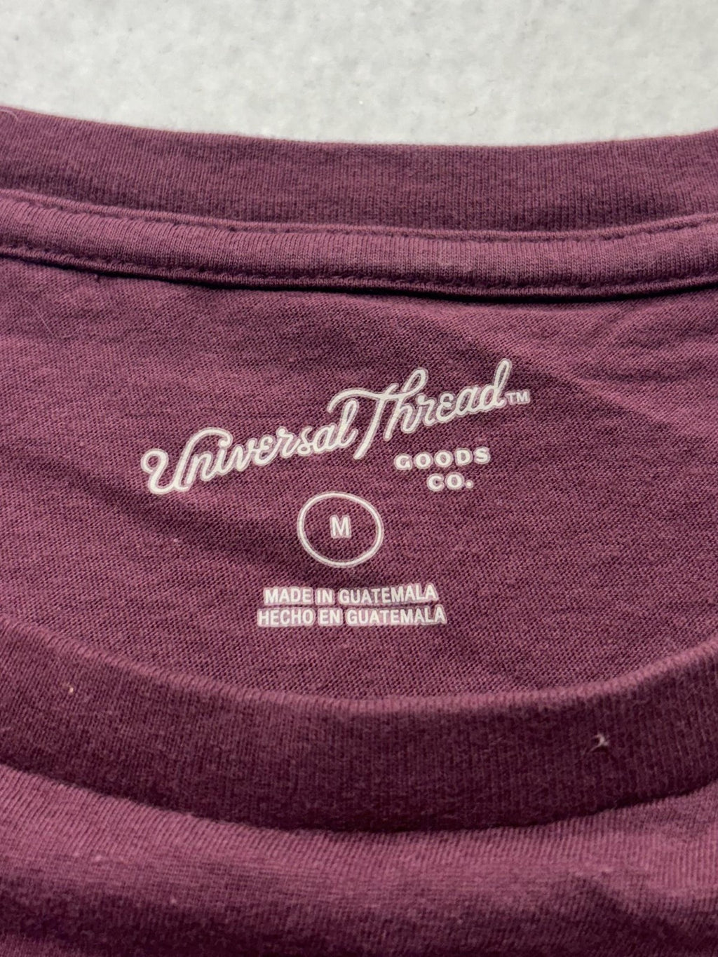 Universal Thread Shirt Womens Medium Purple Crew Neck Short Sleeve Cropped Tee