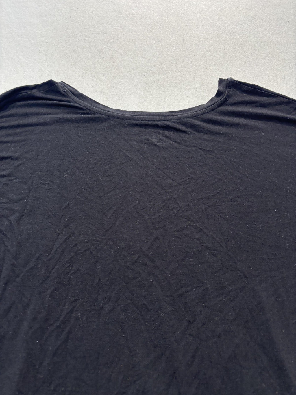 Time And Tru Shirt Womens XL Black Scoop Neck Short Sleeve Tunic Tee Casual