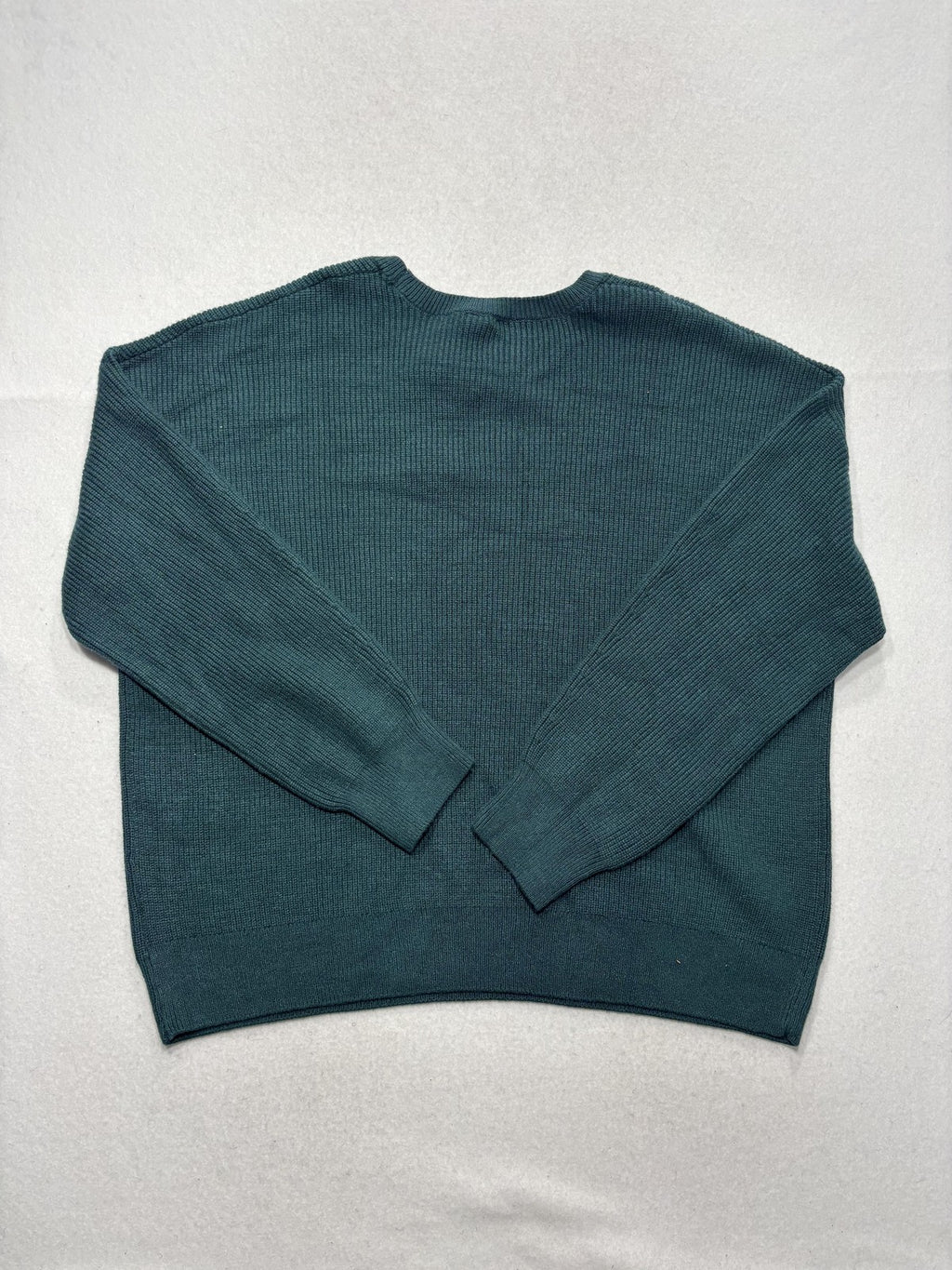 Express Sweater Mens XL Green Ribbed Knit Crew Neck Long Sleeve Pullover Casual