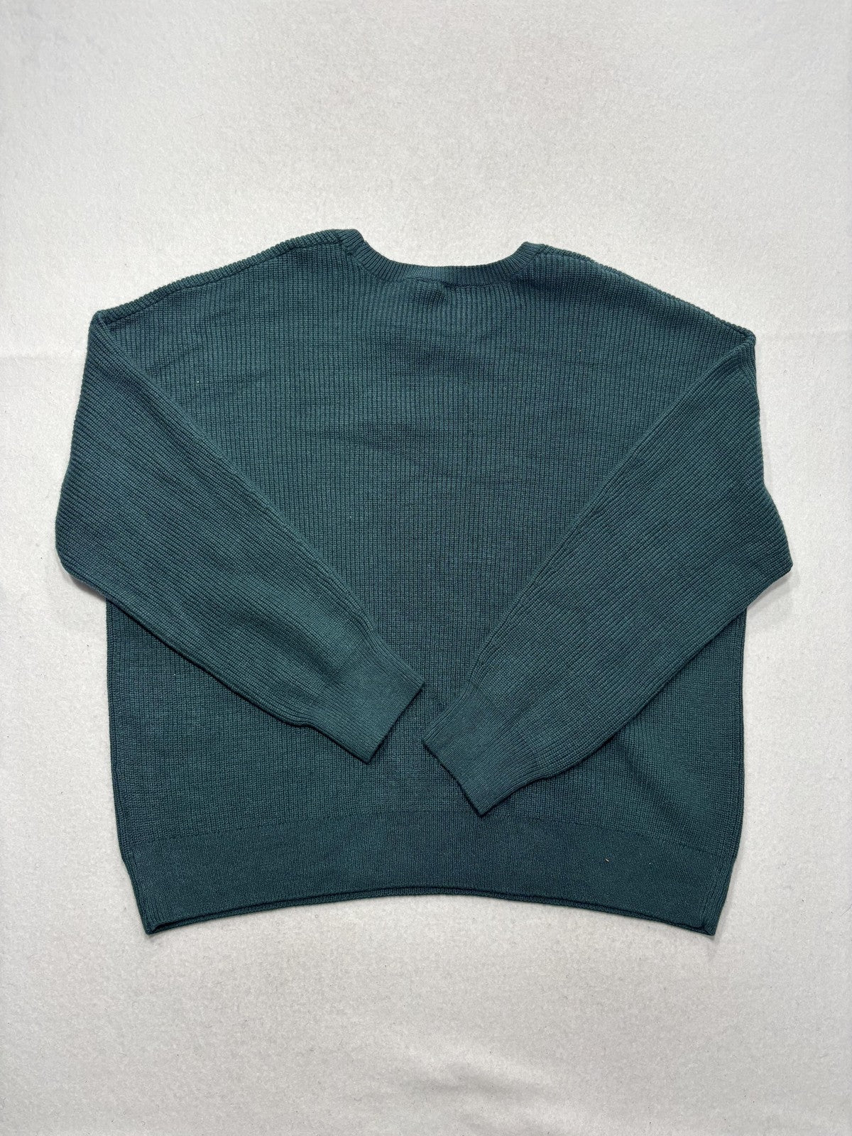 Express Sweater Mens XL Green Ribbed Knit Crew Neck Long Sleeve Pullover Casual