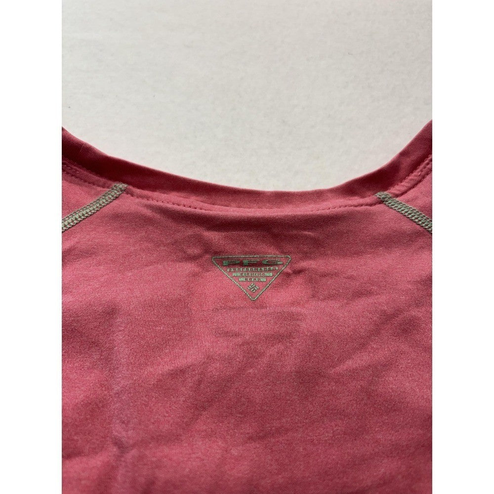 Columbia PFG Omni-Shade Shirt Womens M Pink Crew Neck Long Sleeve Sun Protection